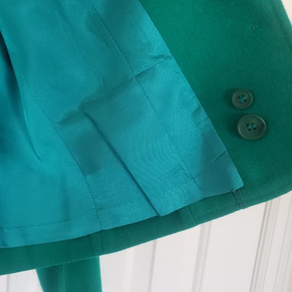 Pendleton 100% Wool Kelly Green Blazer - Size 12P - Picture 6 of 9